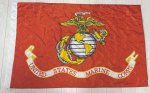 画像1: 米軍放出品　USMCオフィシャル　イーグル＆グローブ アンカー　フラッグ  (1)