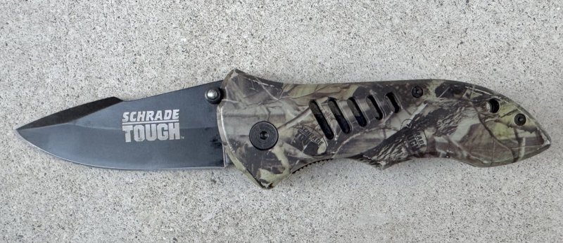 画像1: 米軍放出品 SCHRADE KNIVES TOUGH カモフラージュナイフ  ST6C (1)