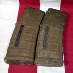 画像2: 米軍実物 MAGPUL PMAG 30 GEN M3 AR-15/M4/M16 30連マガジン   WINDOW 両窓 30rd マグ 5.56mm コヨーテタン　2個セット  (2)