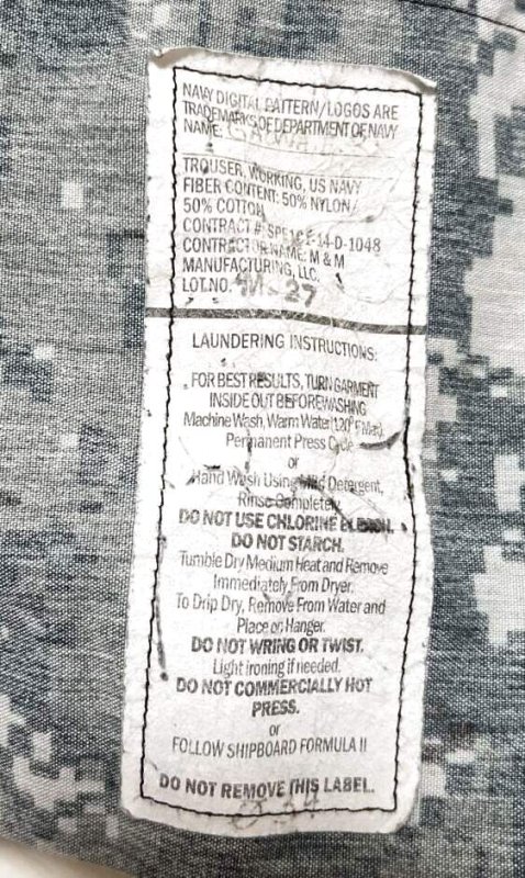 画像5: 米軍実物　US NAVY,　迷彩パンツ 　MEDIUM-REGULAR (5)