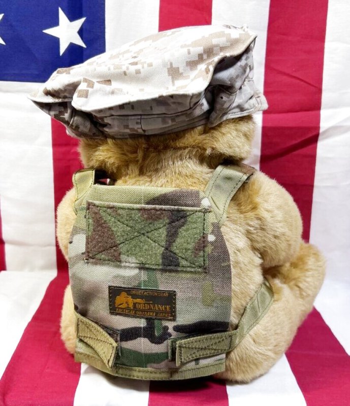 画像3: 米軍放出品 USMC 海兵隊 ミリタリー オードナンスプレキャリ着用ベアー　 (3)
