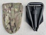画像1: 米軍実物 E-TOOL フォールディングスコップ  E-TOOL 三つ折　スコップ(ケース付き)  (1)
