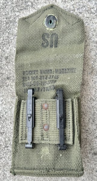 米軍実物 ナム戦 M1911 M56 9mm ダブル マガジン ポーチ ポーチ