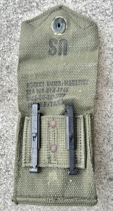 画像4: 米軍実物 ナム戦 M1911 M56 9mm ダブル マガジン ポーチ (4)