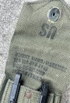 画像7: 米軍実物 ナム戦 M1911 M56 9mm ダブル マガジン ポーチ (7)