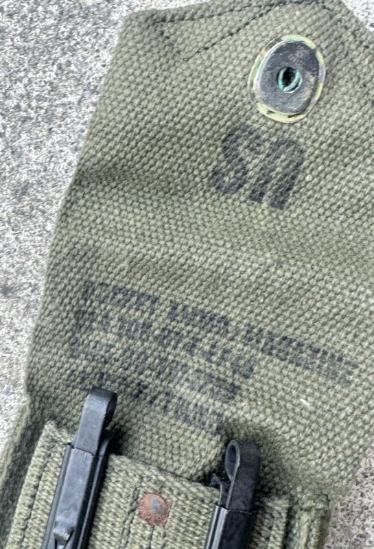画像7: 米軍実物 ナム戦 M1911 M56 9mm ダブル マガジン ポーチ (7)