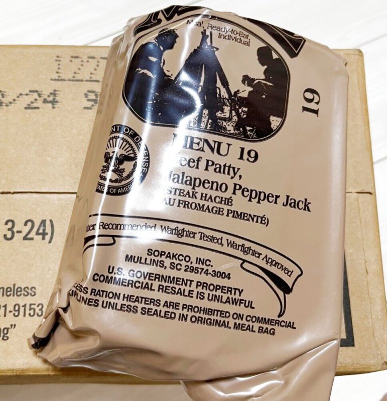 画像1: 米軍実物 2024年検【SOPAKCO】MREレーション/戦闘食 MENU-19 (1)