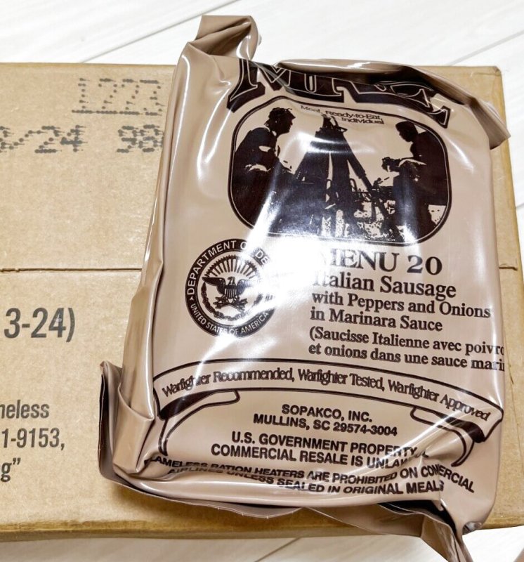 画像1: 米軍実物 2024年検【SOPAKCO】MREレーション/戦闘食 MENU-20 (1)