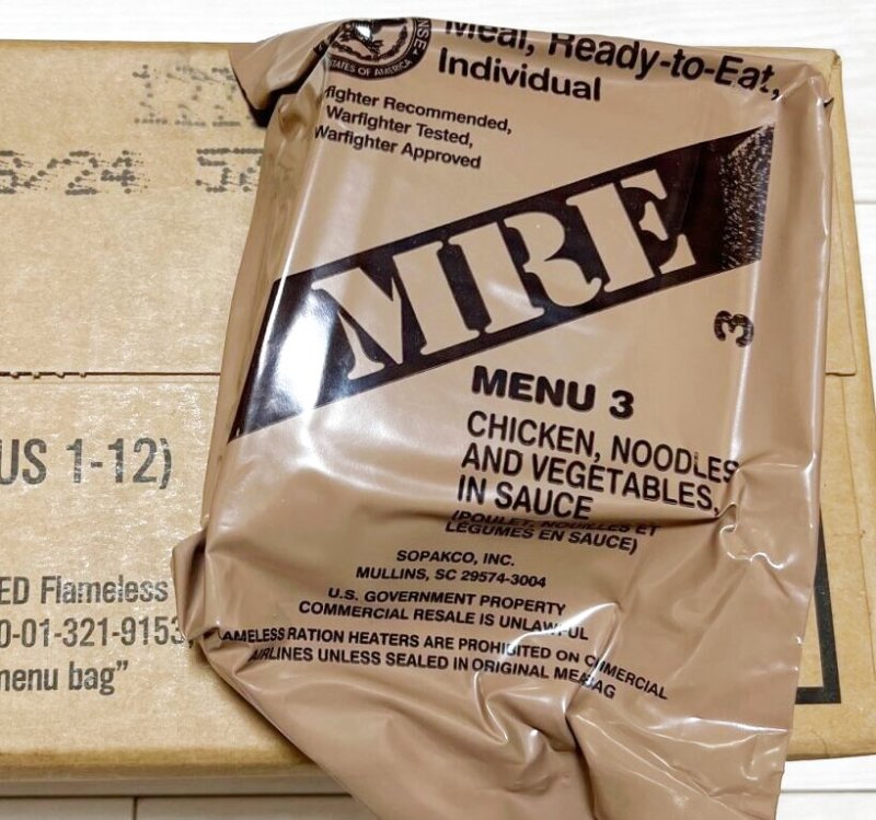 画像1: 米軍実物 2024年検【SOPAKCO】MREレーション/戦闘食 MENU-3 (1)