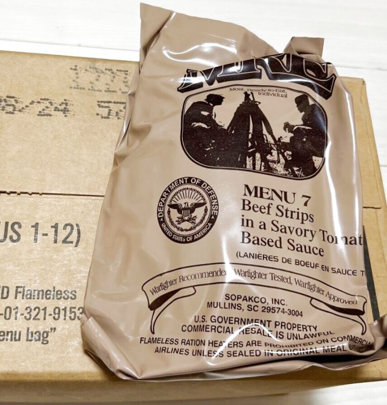 画像1: 米軍実物 2024年検【SOPAKCO】MREレーション/戦闘食 MENU-7 (1)