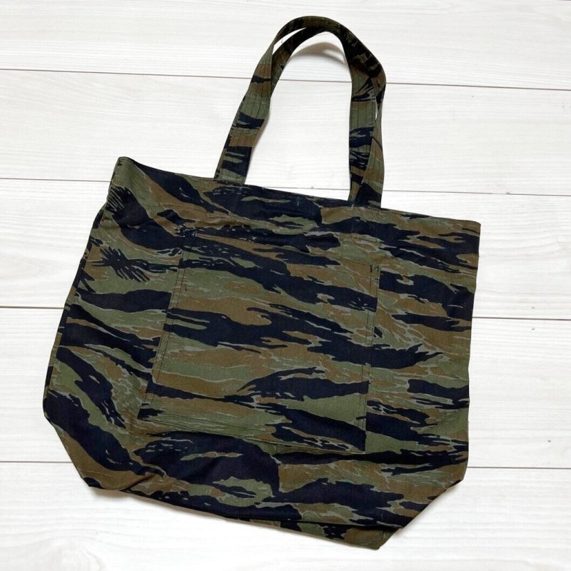 画像3: 米軍 タイガーストライプトートバッグ OKINAWA ヴィンテージシーサーワッペン (3)