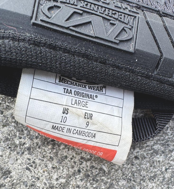 画像8: 米軍放出品　メカニクス MECHANIX オリジナルグローブ L グローブ (8)