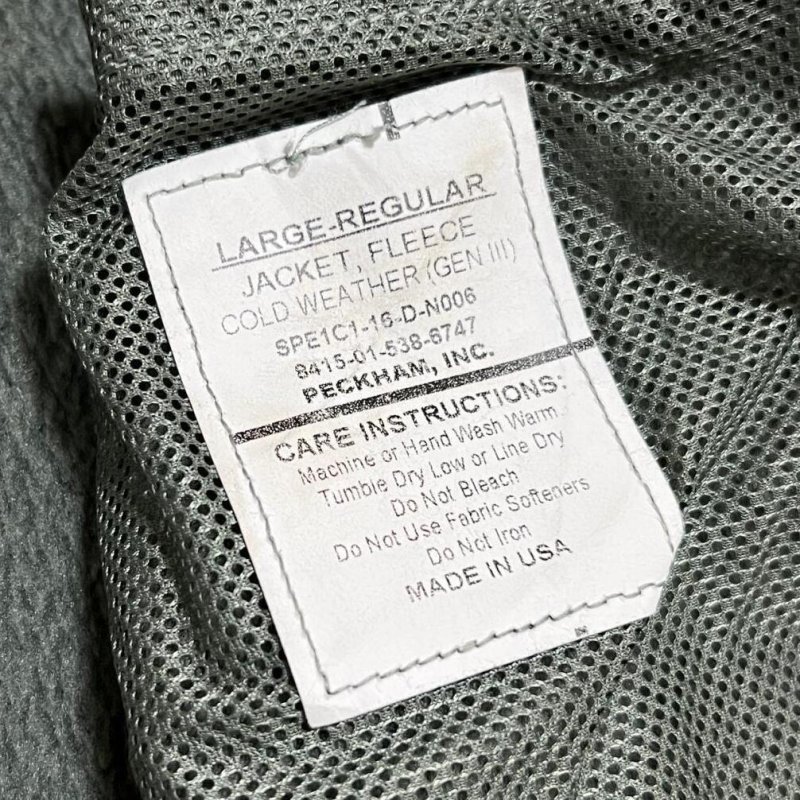 画像4: 米軍実物 JACKET,FLEECE COLD WEATHER(GENIII）  ポーラテックフリースジャケット　L-R (4)