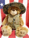 画像1: 米軍放出品 USMC 海兵隊 ミリタリー オードナンスプレキャリ着用ベアー　 (1)