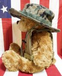 画像2: 米軍放出品 USMC 海兵隊 ミリタリー オードナンスプレキャリ着用ベアー　 (2)