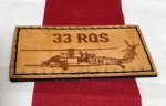 画像1: 米軍実物 USAF 33　RQS　レスキューレザーワッペン(ベルクロ付) (1)