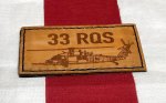 画像1: 米軍実物 USAF 33　RQS　レスキューレザーワッペン(ベルクロ付) (1)