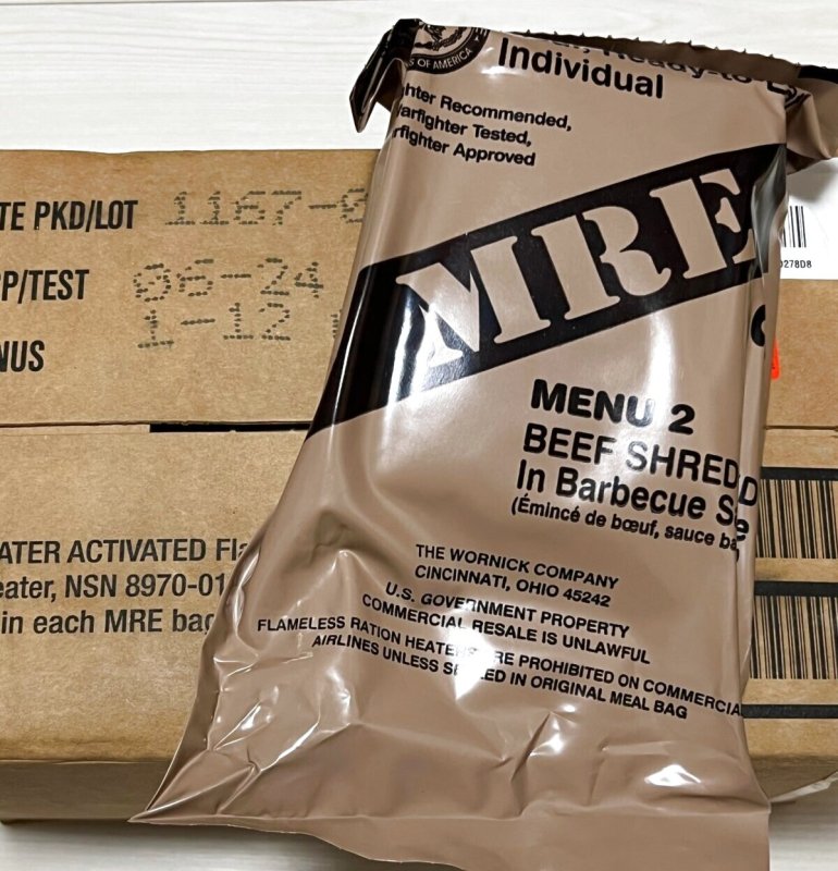 画像1: 米軍実物 2024年検 【ワーニック社】 MREレーション/戦闘食　MENU-2 (1)