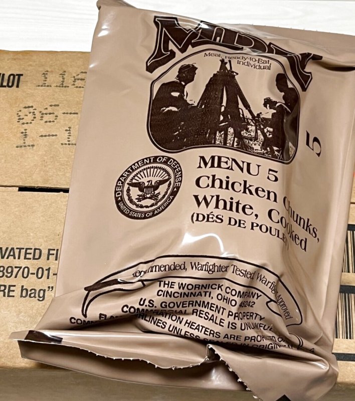 画像1: 米軍実物 2024年検 【ワーニック社】 MREレーション/戦闘食　MENU-5 (1)