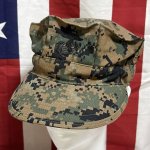 画像1: 米軍実物　USMC　ウッドランドマーパット　CAP　LARGE (1)