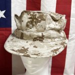 画像1: 米軍実物　USMC　デザートマーパット　CAP　 MEDIUM (1)