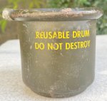 画像1: 米軍実物 ビンテージ ナム戦 REUSABLE DRUM CONTAINER  (1)