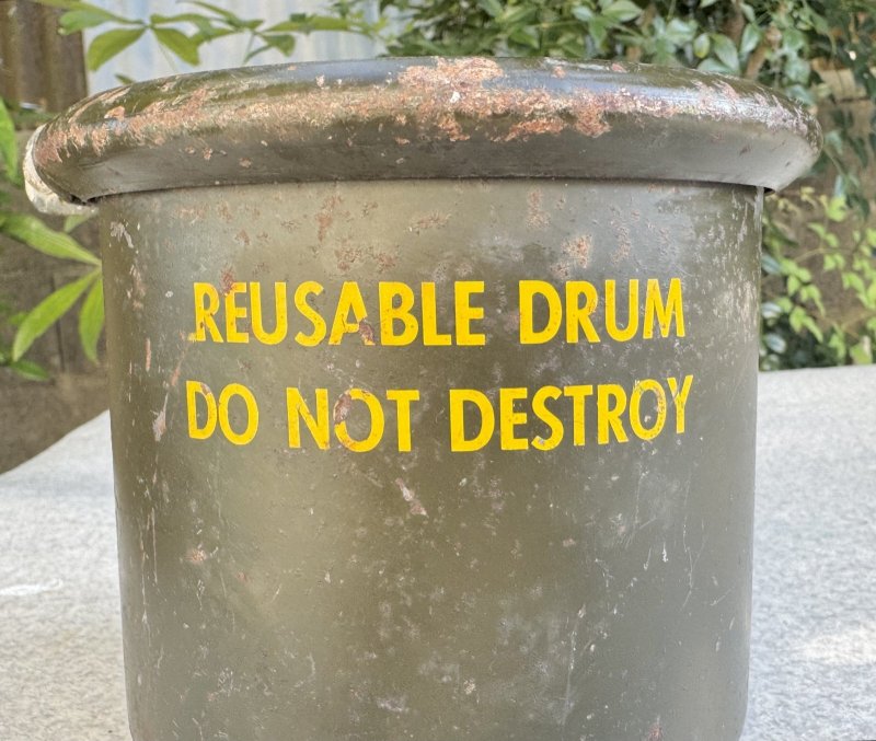画像3: 米軍実物 ビンテージ ナム戦 REUSABLE DRUM CONTAINER  (3)
