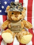 画像1: 米軍放出品 USMC 海兵隊 ミリタリー オードナンスプレキャリ着用ベアー  (1)