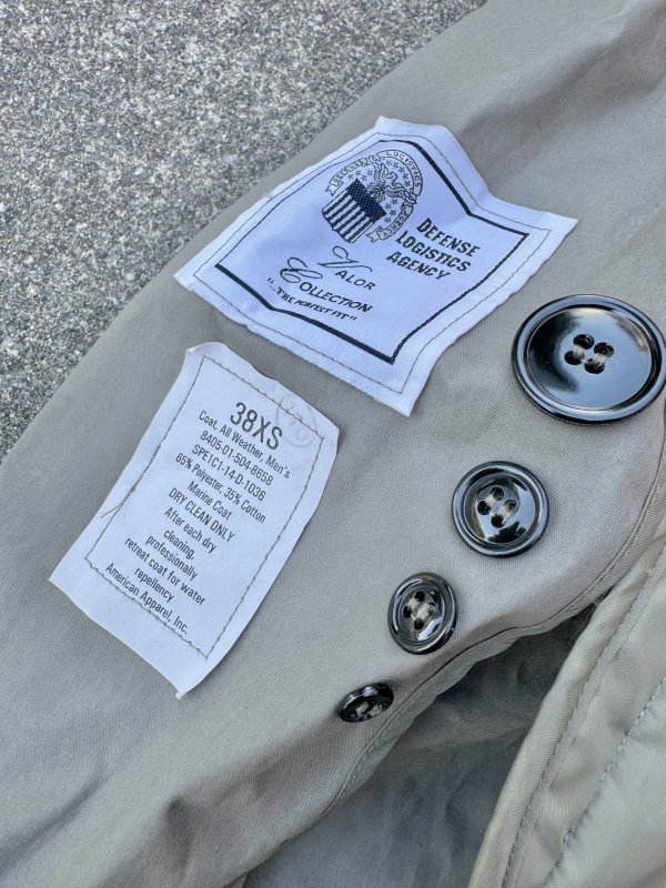 画像7: 米軍実物 海兵隊　トレンチコート　38XS (7)