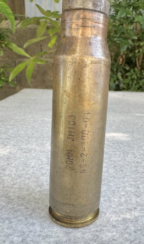 画像4: 米軍実物 20mm 機関砲空薬莢 使用済み 安全品  (4)