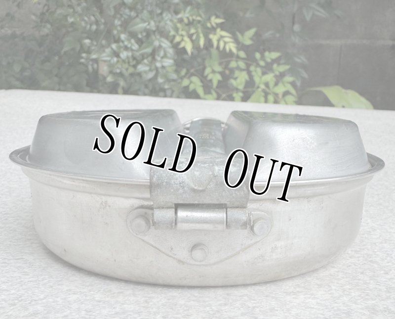 画像8: 米軍実物 沖縄戦 メスキットパン＆ナイフ・ホーク・スプーンセット1944年 メスティン  (8)