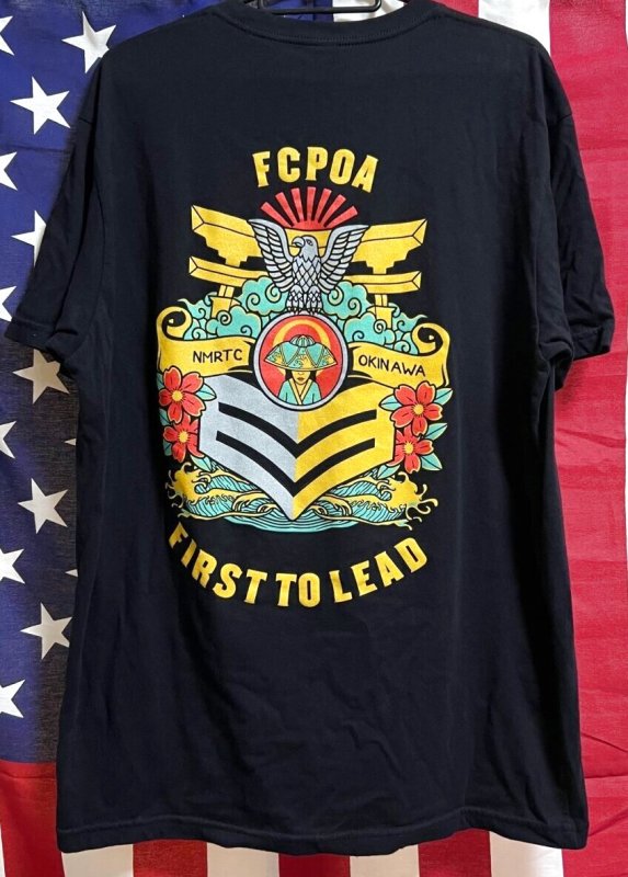 画像1: 米軍放出品　US NAVY FCPOA　Tシャツ　LARGE (1)