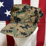 画像1: 米軍実物 US NAVY ウッドランドマーパット CAP MEDIUM (1)