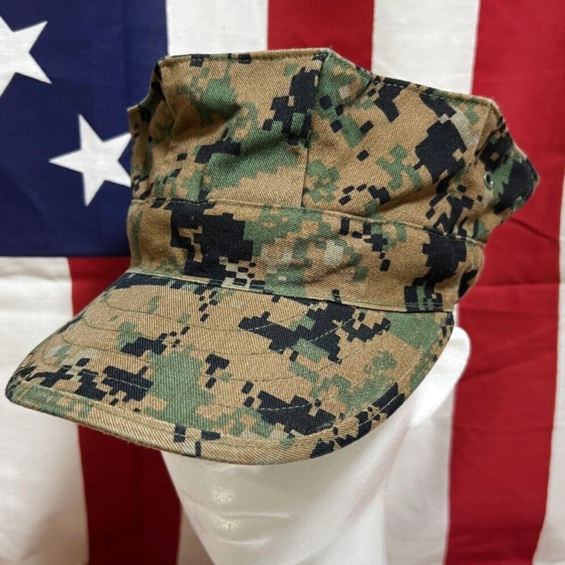 画像1: 米軍実物 US NAVY ウッドランドマーパット CAP MEDIUM (1)