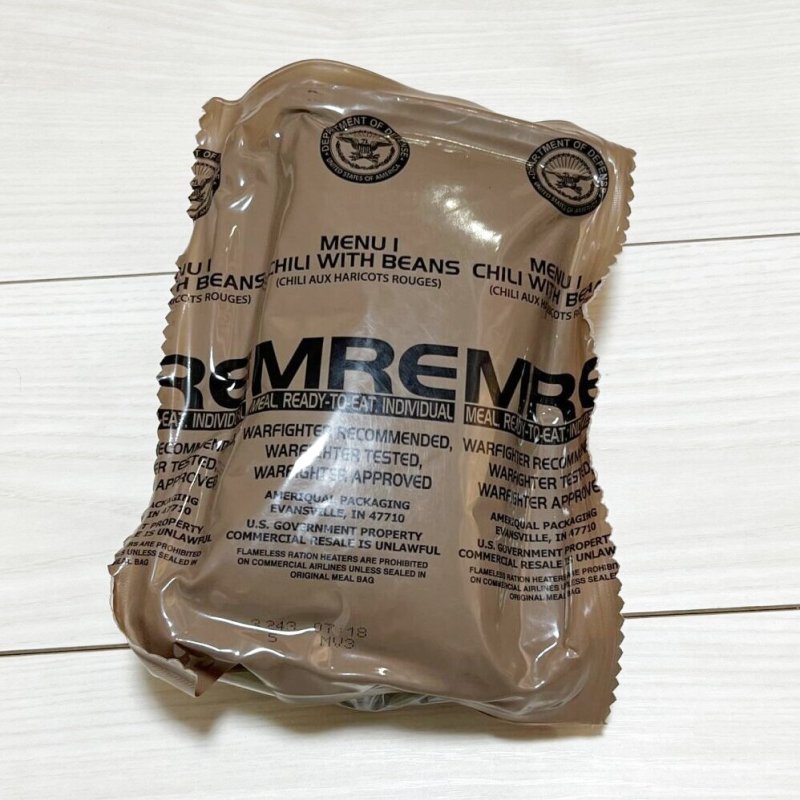 画像1: 米軍実物 2026年9月検【アメリカル】MREレーション/戦闘食 MENU - 1 (1)