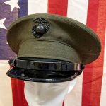 画像1: 米軍実物 US MARINE サービス ドレス キャップ  7  (1)