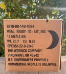 画像2: 米軍実物 ワーニック社 MREレーション/戦闘食 MENU-B 12個セット 2026年1月検品 (2)