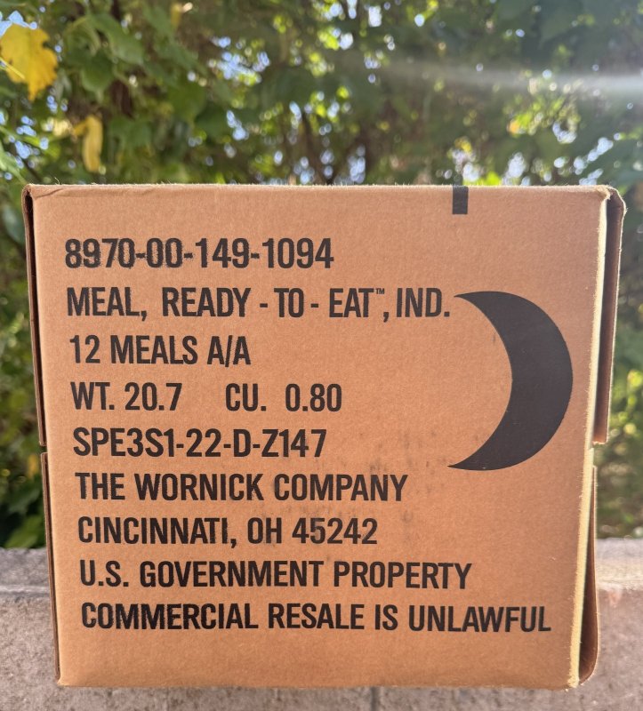 画像2: 米軍実物 ワーニック社 MREレーション/戦闘食 MENU-B 12個セット 2026年1月検品 (2)