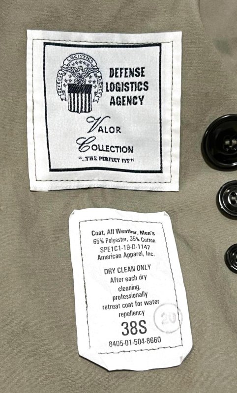 画像5: 米軍実物 海兵隊 ミリタリー トレンチコート 　38S (5)