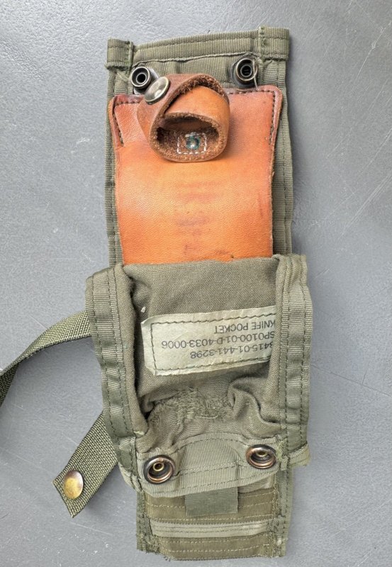 画像6: 米軍実物 エアークルー サバイバル ベスト  ナイフポケット w/レザーインサート　B12K (6)