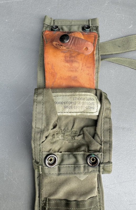 画像5: 米軍実物 エアークルー サバイバル ベスト  ナイフポケット w/レザーインサート　B12K (5)