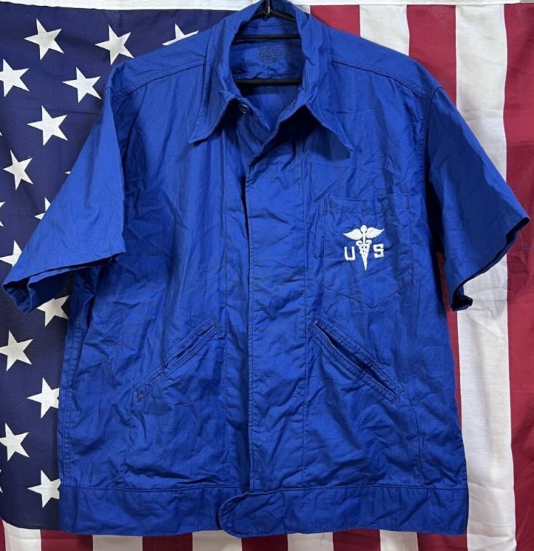 画像1: 米軍実物　U,S,NAVY MEDIC 1979 メディカルシャツ　MEDIUM (1)