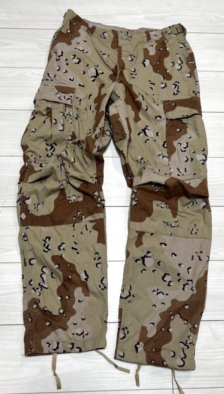 画像1: 米軍実物 デザート6C チョコチップ 迷彩パンツ　S-R (1)