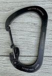 画像1: 米軍放出品 スライドロックカラビナー #6 (ブラック) (1)
