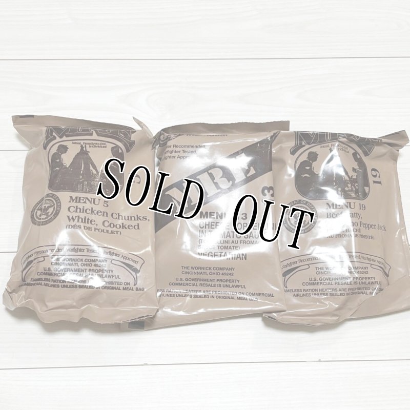 画像1: 米軍実物 【ワーニック】MREレーション/戦闘食 3個セット　キャンプ 車中泊 (1)