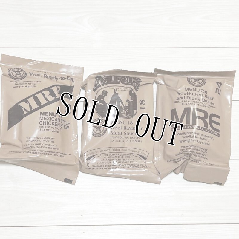 画像1: 米軍実物 【ワーニック】MREレーション/戦闘食 3個セット　キャンプ 車中泊 (1)