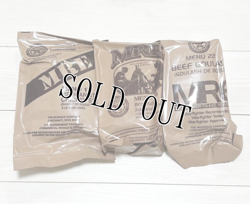 画像1: 米軍実物 2024年検【ワーニック】MREレーション/戦闘食 3個セット　キャンプ 車中泊 (1)