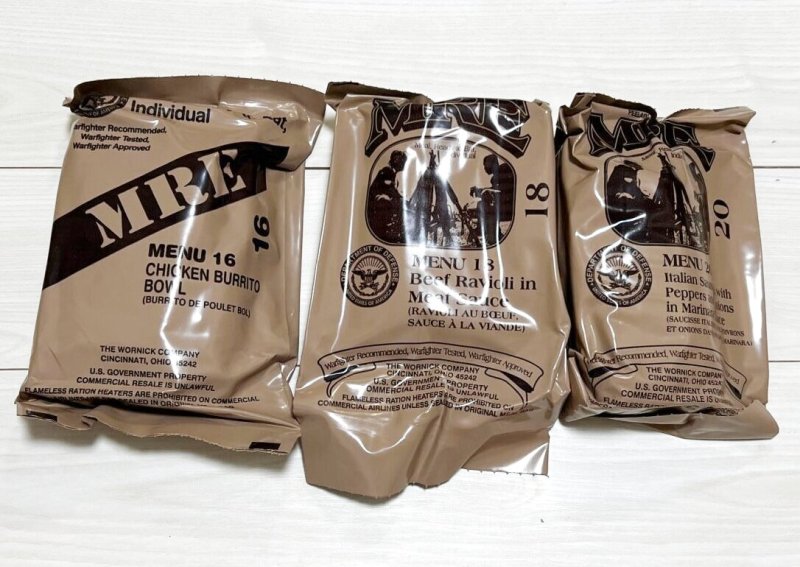 画像1: 米軍実物 2024年検【ワーニック】MREレーション/戦闘食 3個セット　キャンプ 車中泊 (1)