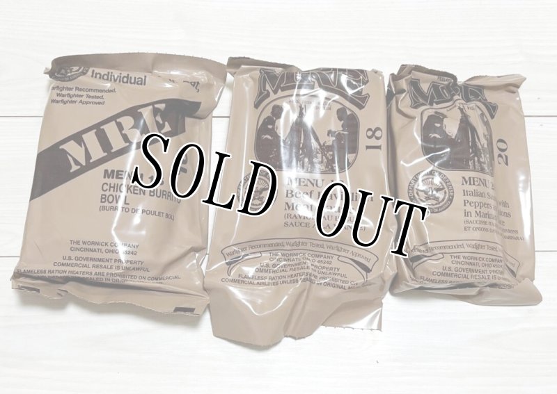画像1: 米軍実物 2024年検【ワーニック】MREレーション/戦闘食 3個セット　キャンプ 車中泊 (1)