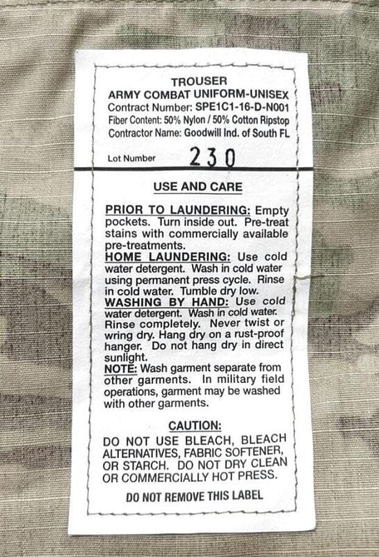 画像5: 米軍実物 スコーピオン マルチカム パンツ　LARGE-REGULAR (5)